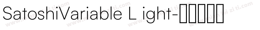 SatoshiVariable L ight字体转换